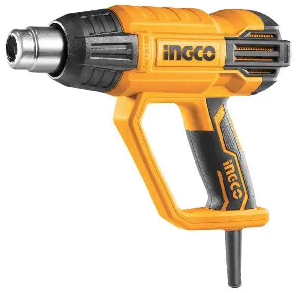 Termosoffiatore professionale 2000w 3 velocità 5 accessori Ingco con impugnatura ergonomica e corpo robusto, ideale per lavori di precisione