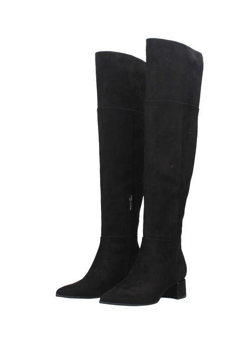 Stivali Guess Lucie In Camoscio Con Chiusura A Zip Sottopiede In Pelle E Fondo In Gomma Tacco Alto 4 Cm