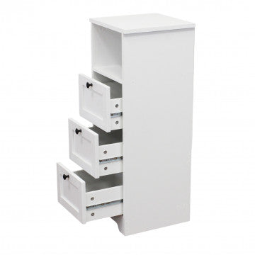 Mobiletto in legno bianco con dimensioni 81,5 x 30 x 30 cm