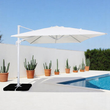 Ombrellone poliestere 400x300 cm sollevamento assistito pistone gas