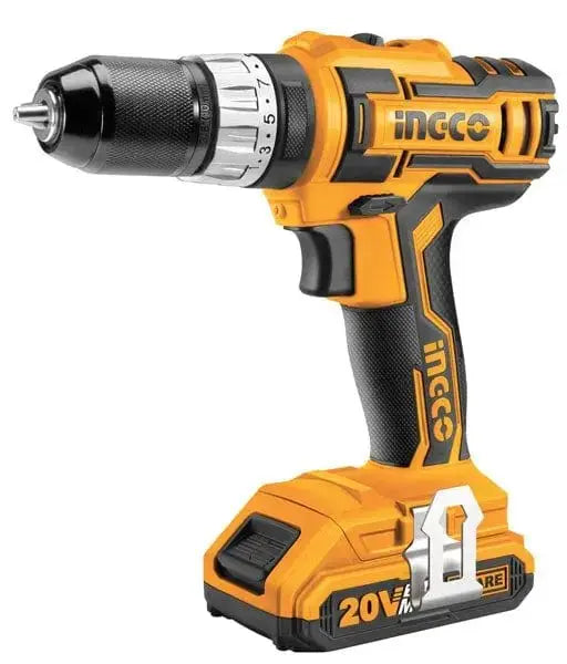 Trapano avvitatore a percussione batteria litio 20v con doppia batteria e 50 accessori ingco Trapani portatili INGCO   