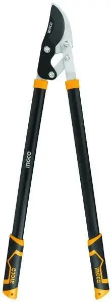 Troncarami becco curvo 740mm Ingco con lama in teflon verniciato e manici ergonomici, ideale per potature precise in giardinaggio.