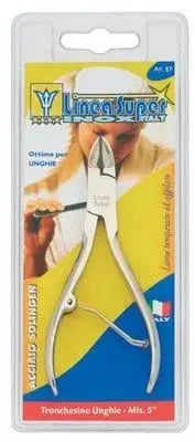 Tronchesine per unghie inox Linea Super in acciaio Solingen temperato, misura 5", ideali per manicure precise e professionali.