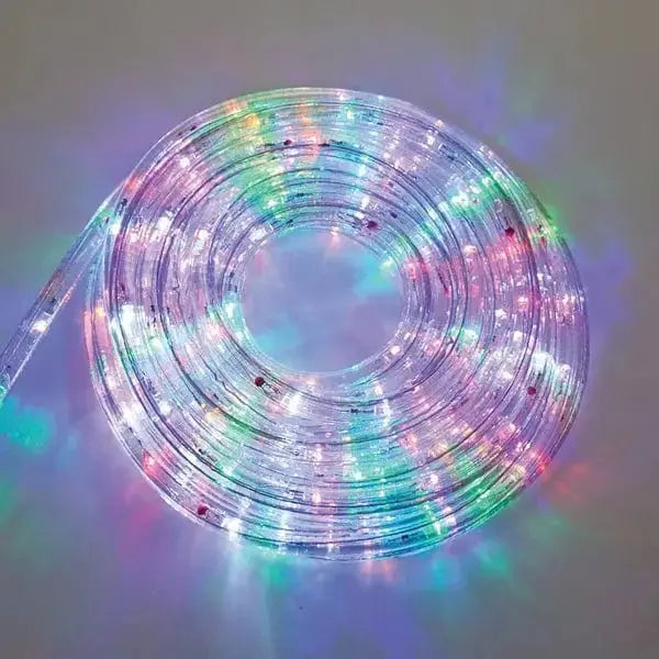 Tubo luminoso natalizio TUBO 192 LED MULT/BIANCO MT.8+1,5 con luce FlashLED Diamond per esterno, Ø13 mm, multicolore e bianco, 320V