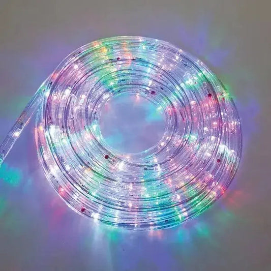 Tubo luminoso natalizio TUBO 192 LED MULT/BIANCO MT.8+1,5 con luce FlashLED Diamond per esterno, Ø13 mm, multicolore e bianco, 320V