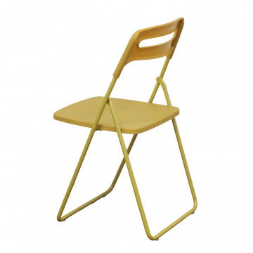 Sedia in polipropilene impilabile colore giallo 40x43x78 cm peso 3,25 kg