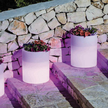 Vaso luminoso delphinus 50 h con led multicolor e batteria solare