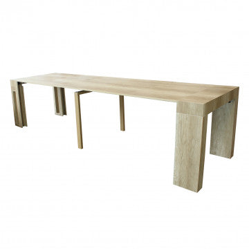 Tavolo consolle melamina rovere grigio struttura metallo 90x45x75 cm