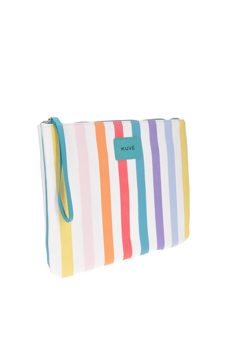 Pochette Mare Ibiza In Tessuto Con Chiusura A Cerniera Misure 32x22x2 Cm KUVE Ideale Per Spiaggia