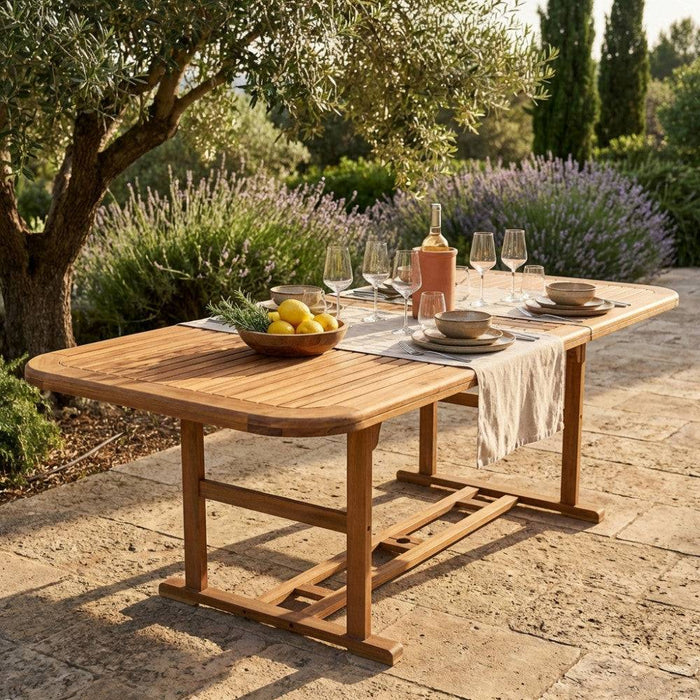Tavolo Rettangolare Allungabile Acacia 180/240x100 cm