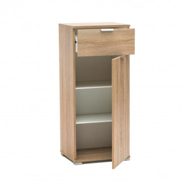 Mobiletto in truciolare bilaminato con anta e cassetto, 45x38x103 cm