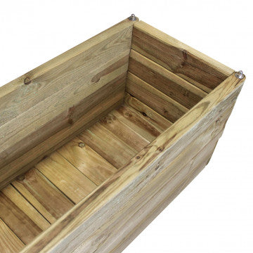 Fioriera rettangolare in legno per esterno 60x40x40 cm