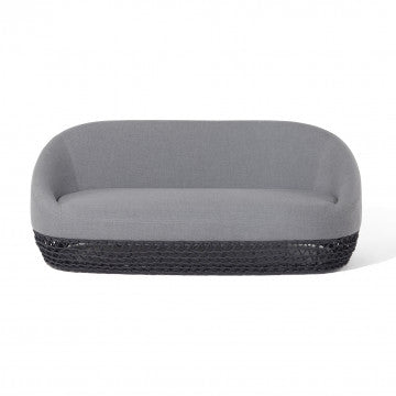 Divano 2 posti con struttura alluminio e corde 8mm, 180x91x71cm