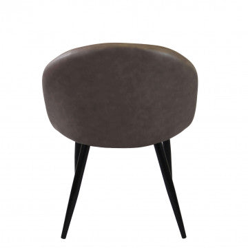 Poltrona struttura metallo seduta schienale ecopelle 50x50x76cm