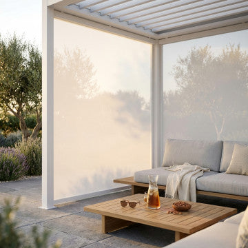 Laterale manuale in textilene per pergola bioclimatica 270x238 cm