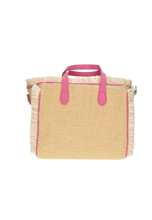 Borsa A Mano KUVE Ibiza In Raffia Con Chiusura A Cerniera E Tracolla Dimensioni 33x25x14 Cm
