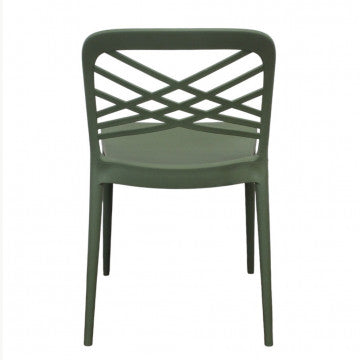 Sedia Harmonie Polipropilene Verde Impilabile 80,5h