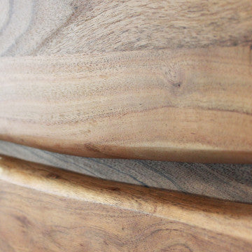 Mobile in legno di acacia massiccia, dimensioni 70x40x150 cm, finitura marrone