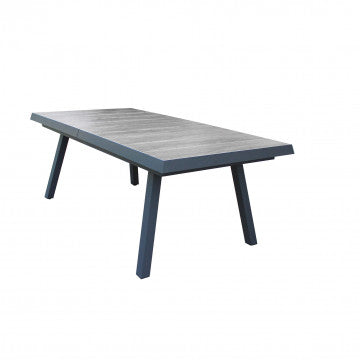 Tavolo allungabile 205/265 x 105 cm struttura alluminio piano ceramica