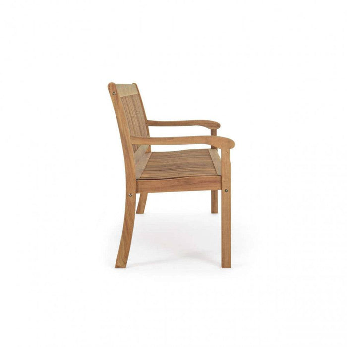 Panca 2 Posti Legno Acacia Massiccio 120x62x88h cm Marrone