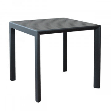 Tavolo in alluminio verniciato, struttura 80x80 cm, altezza 89,5 cm