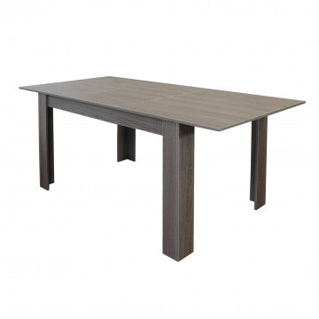 Tavolo allungabile in melaminico taupe 140/190 cm lunghezza 90 cm