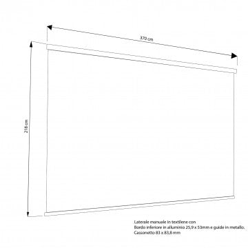 Laterale manuale in textilene per pergola bioclimatica 270x238 cm