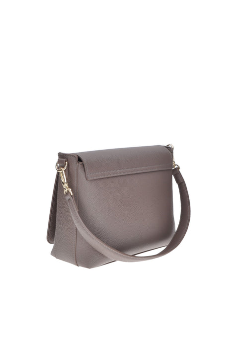 Valentino Bags Borsa A Spalla In Ecopelle Con Chiusura A Patta E Logo Frontale Tracolla In Tessuto 27x20x11 Cm