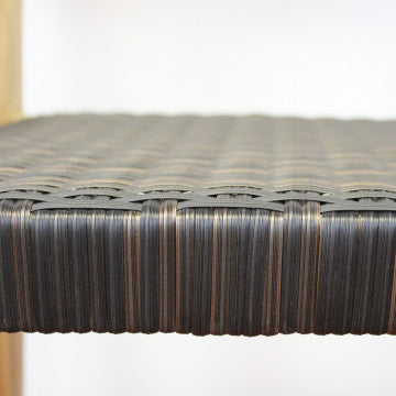 Poltrona impilabile in teak e corda, dimensioni 65x52x80 cm