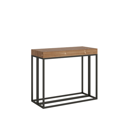 Consolle allungabile Melissa Abete Tinto telaio Antracite Consolle Italy Hobby Shop Solution   