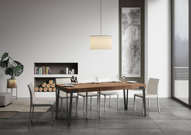 Ausziehbarer Konsolentisch Rio mit Roststruktur