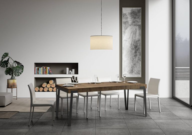 Ausziehbarer Konsolentisch Rio mit Roststruktur