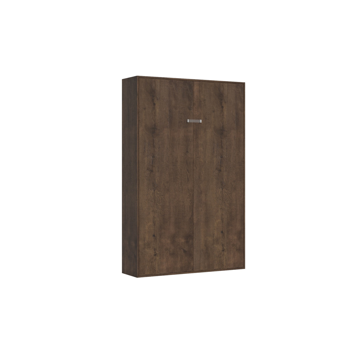 Letto Kentaro verticale 120 cm in finitura legno scuro chiuso, stile moderno e compatto. Ideale per arredare con eleganza spazi ridotti.