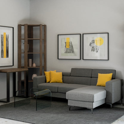 Librerie Angolari Kato A e B: Soluzioni Spaziali 60.3x204x60.3 cm Librerie made in italy Hobby Shop Solution Libreria B Noce 