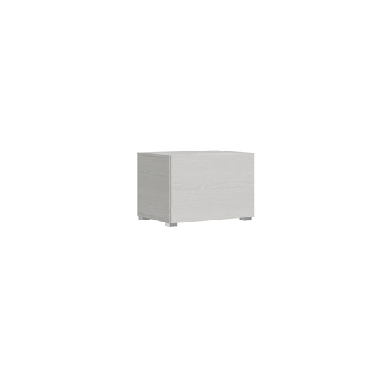 Base ribalta a terra con piedini finitura Bianco Frassino L.60 H.40 P.39,2, ideale per soggiorno o camera da letto, stile moderno e compatto.