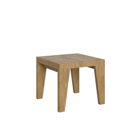 Tavolo allungabile Naxy Itamoby in finitura legno chiaro, compatto e moderno, ideale per spazi ridotti. Design geometrico made in Italy.