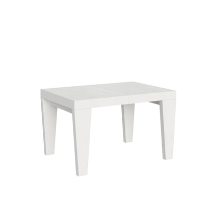 Tavolo allungabile Spimbo bianco frassino in versione media, ideale per ambienti moderni e luminosi.