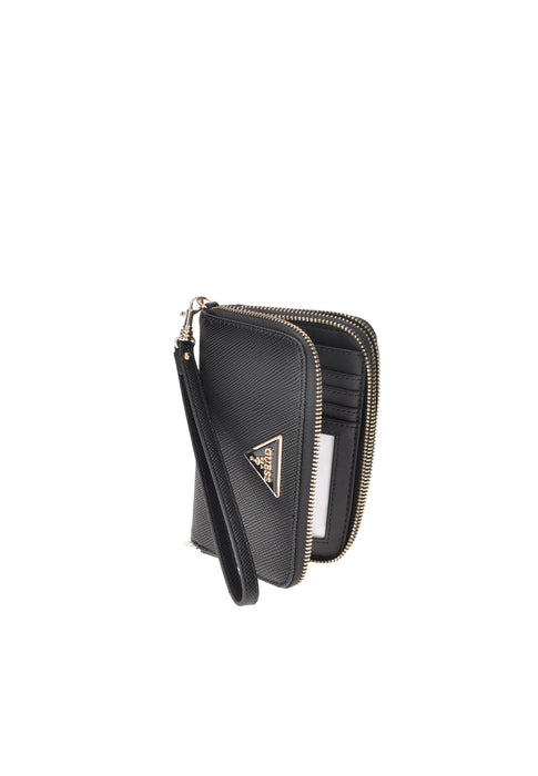 Portafoglio GUESS Laurel In Ecopelle Con Doppia Cerniera Logo Frontale E Lungo Tira Zip 14x9x3 Cm