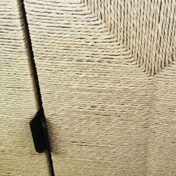 Mobiletto 2 ante in legno polywood e paulownia 74x35x70,5 cm