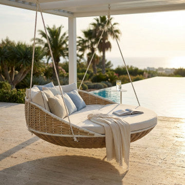 Divano Letto Formosa Rattan Beige 193x67x195h cm