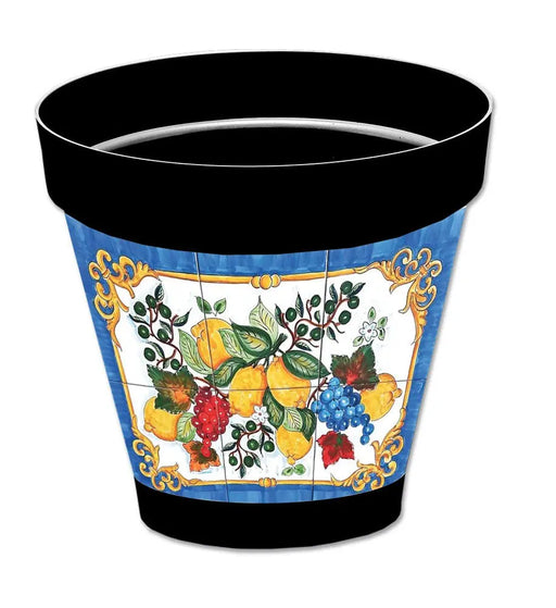 Vaso Sicilia antracite D.14 diversi decori Vasi e fioriere Hobby Shop Solution Limoni  