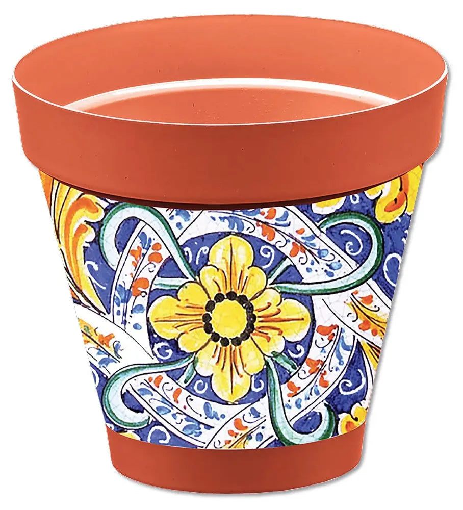 Vaso Sicilia terracotta D.18 diversi decori Vasi e fioriere Hobby Shop Solution Santo Stefano  