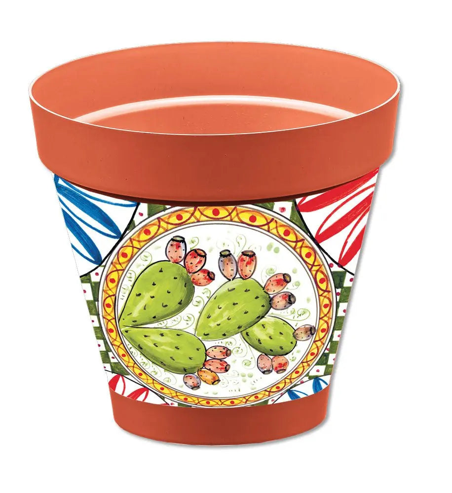 Vaso Sicilia terracotta D.22 diversi decori Vasi e fioriere Hobby Shop Solution Naxos  