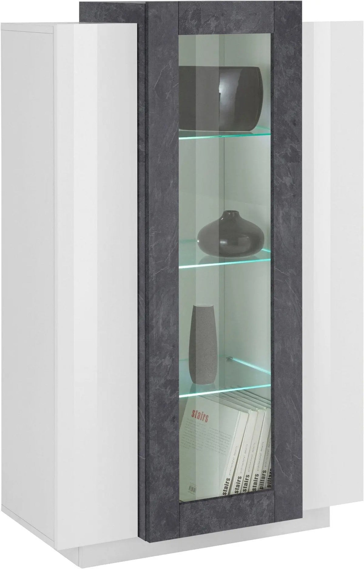 Moderna vetrina CORO bianco lucido - recensione Vetrine Italy Web forniture   