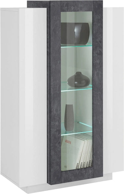 Moderna vetrina CORO bianco lucido - recensione Vetrine Italy Web forniture   