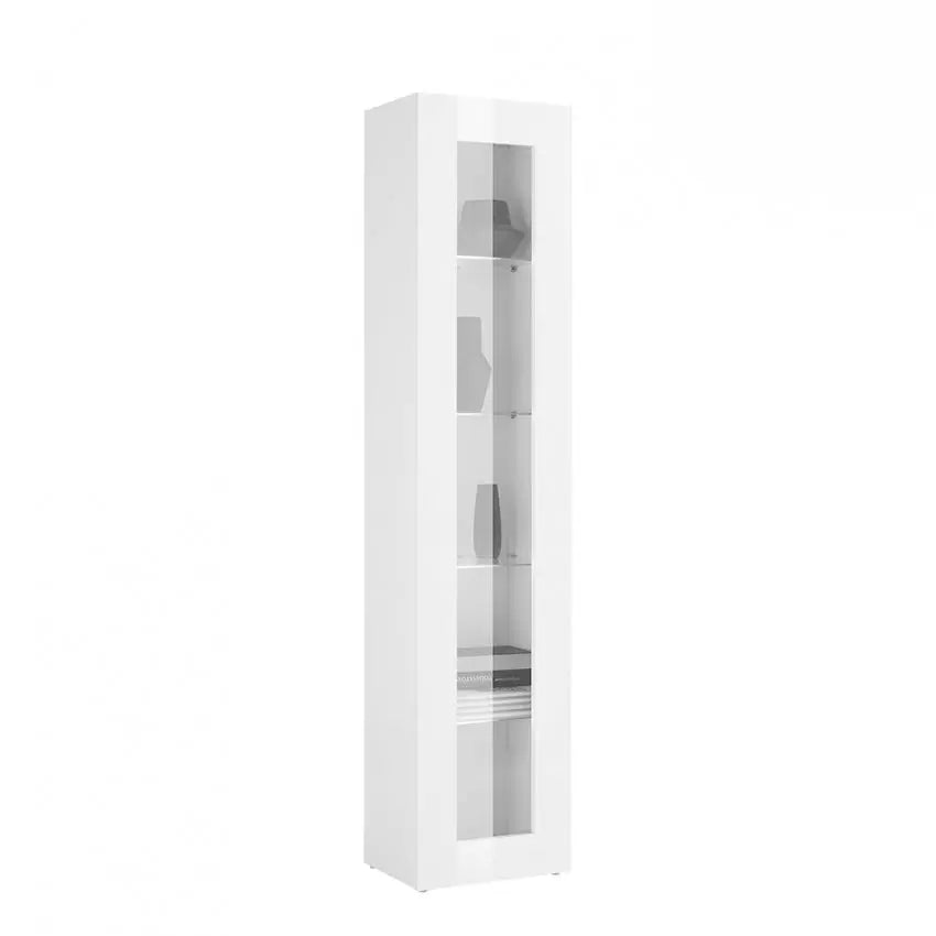 Vetrina Moderna Bianca 1 Anta Battente Maruska Bianco Lucido Vetrine Italy Web forniture   