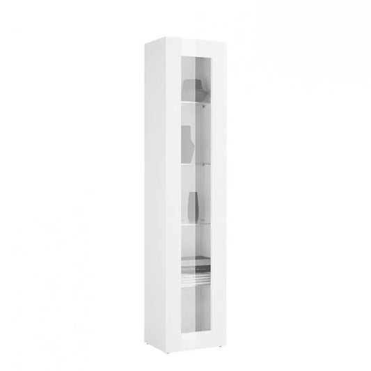 Vetrina Moderna Bianca 1 Anta Battente Maruska Bianco Lucido Vetrine Italy Web forniture   