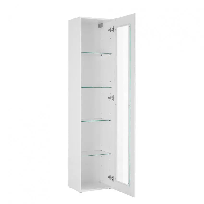 Vetrina Moderna Bianca 1 Anta Battente Maruska Bianco Lucido Vetrine Italy Web forniture   