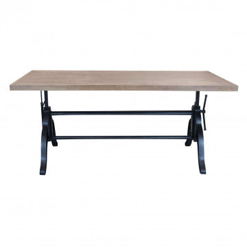 Tavolo cm 178x86,5x88h in legno e acciaio, peso 35,6 kg
