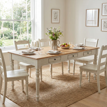 Tavolo in mogano con piano rettangolare 180x90 cm, altezza 75 cm